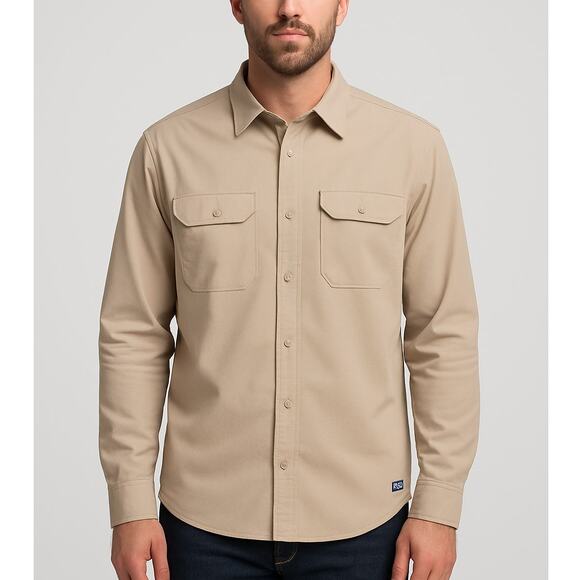 Patagonia Long Sleeve Self Guided Hike Shirt X-Large Tan Vented Ripstop - Picture 4 of 11